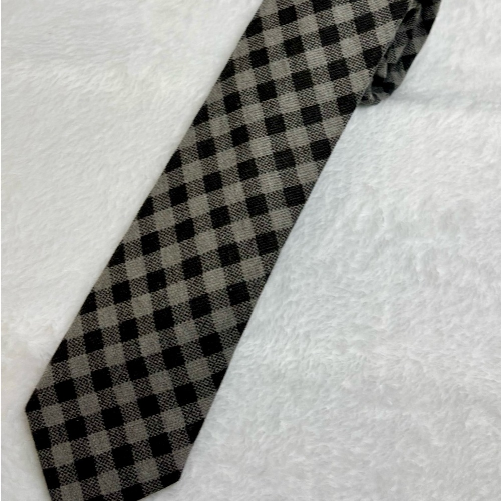 Lord of Ties Classic Black and Gray Checkered‎ cottonTie